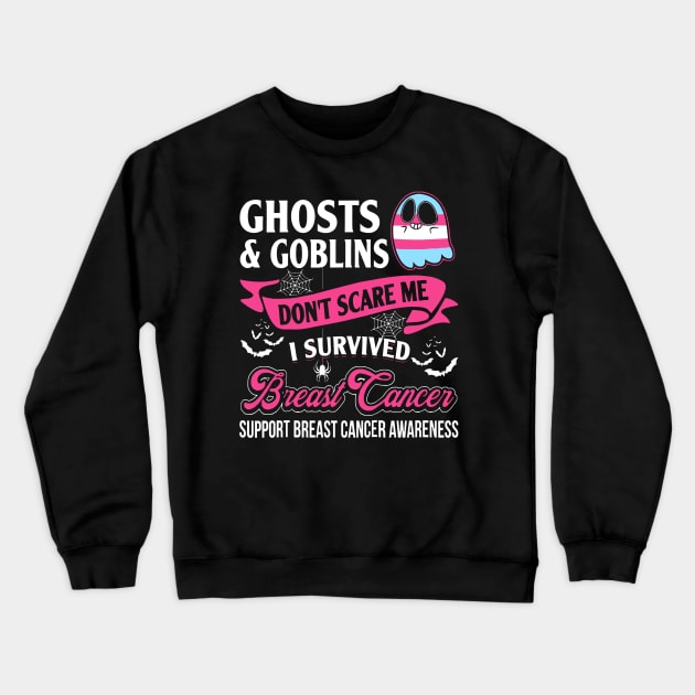 survive breast cancer halloween Crewneck Sweatshirt by vita5511tees
